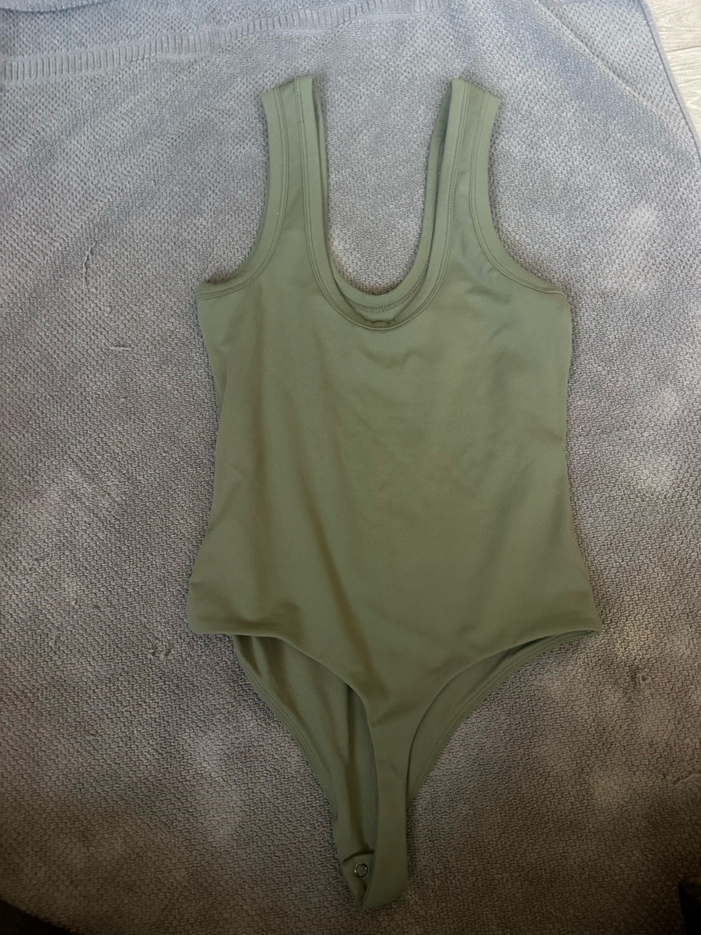 Aritzia Olive Green Scoop Neck Tank Bodysuit